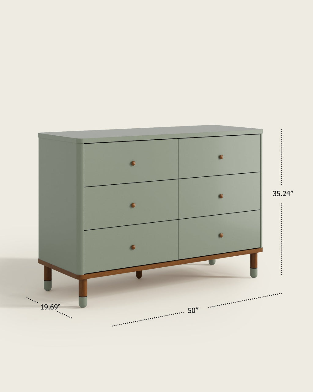 The Cloud 6 Drawer Assembled Dresser