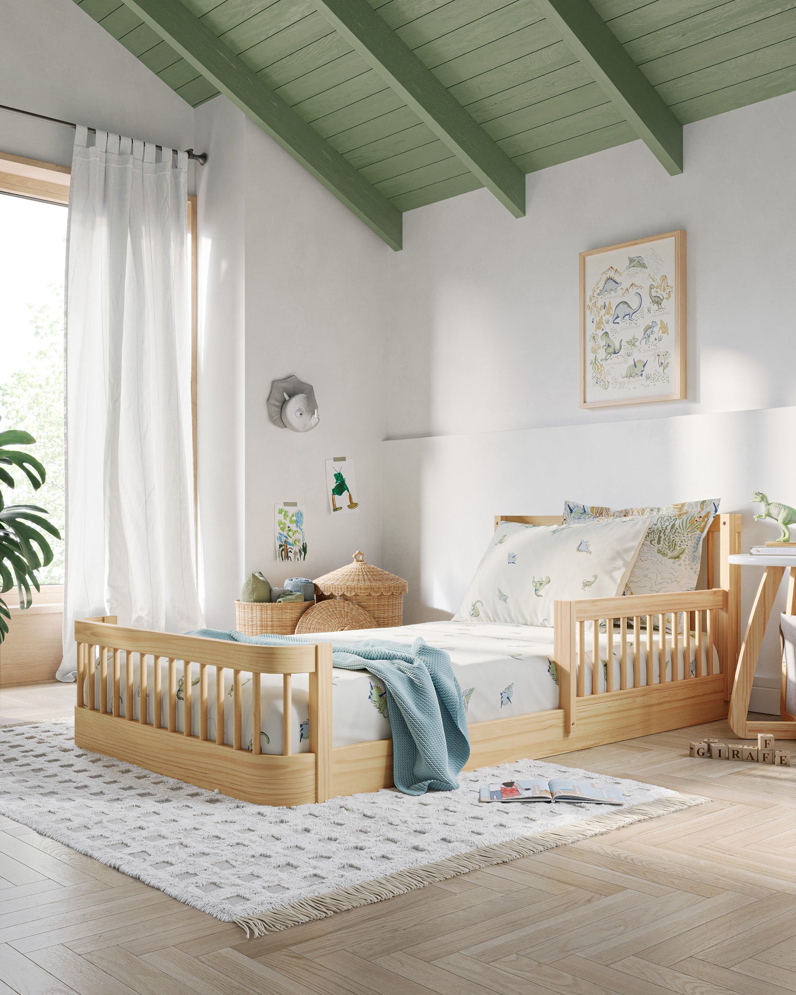 The Wave Kids Bed | Convertible Montessori Floor Bed to Twin